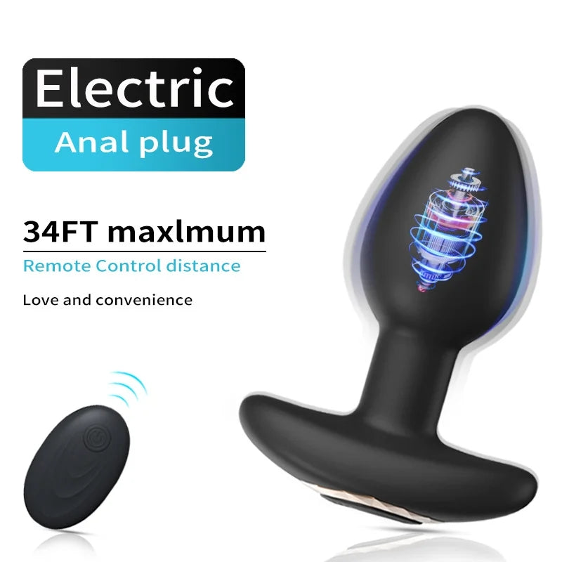 Wireless Remote Control 10 Modes Vibrating Butt Plug