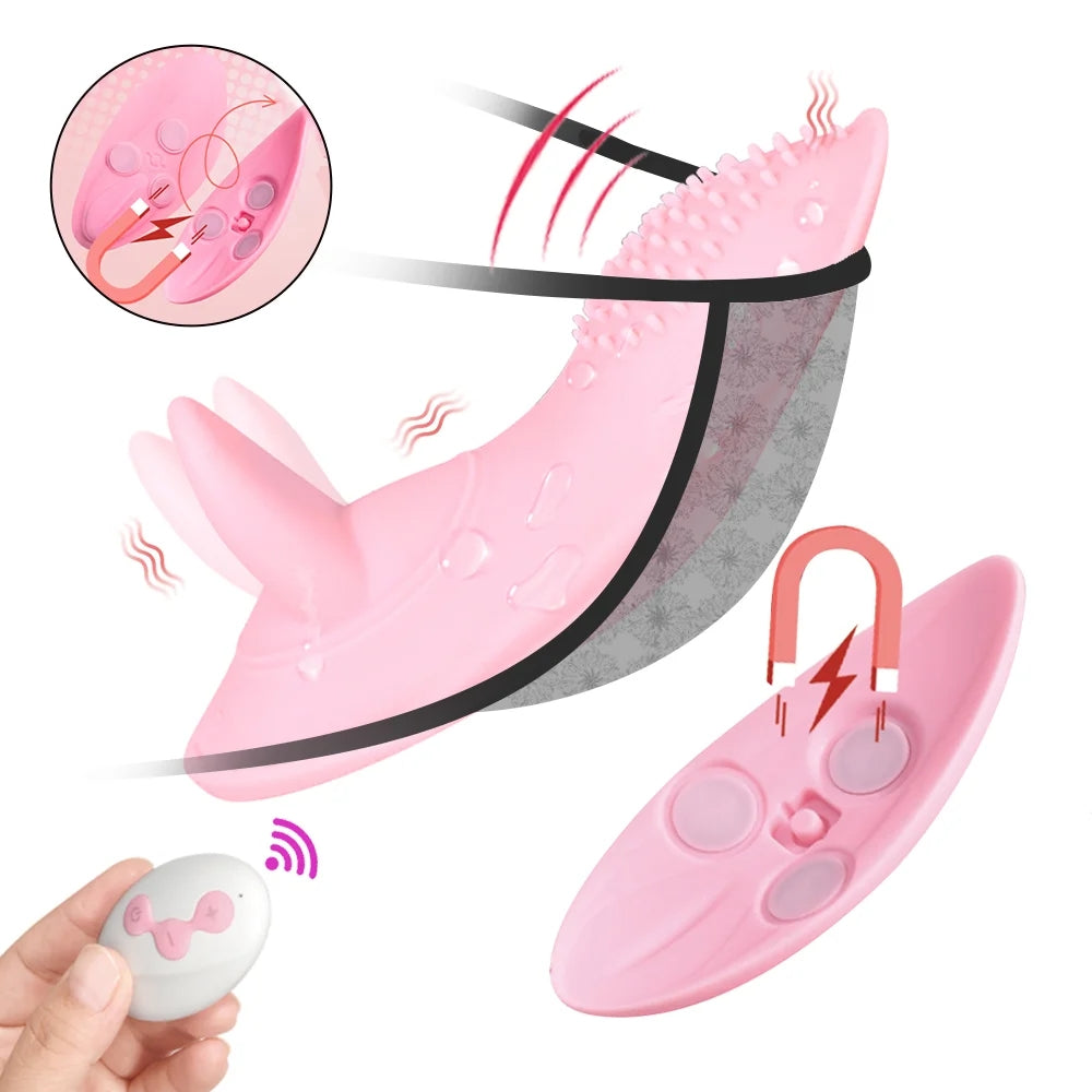 Magnetic Suction Wearable Invisible Mini Remote Control Vibration Massager