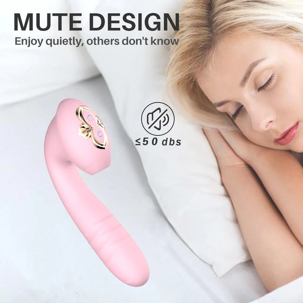 Telescopic Clitoral Sucking G-spot Dildo Vibrator With 10 Powerful Modes