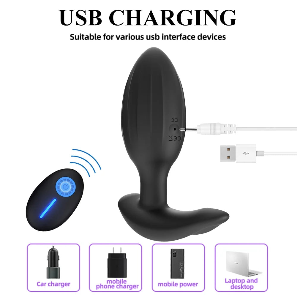 Anal Plug Vibrators Vagina Prostate Massagers Stimulator Adults Masturbators