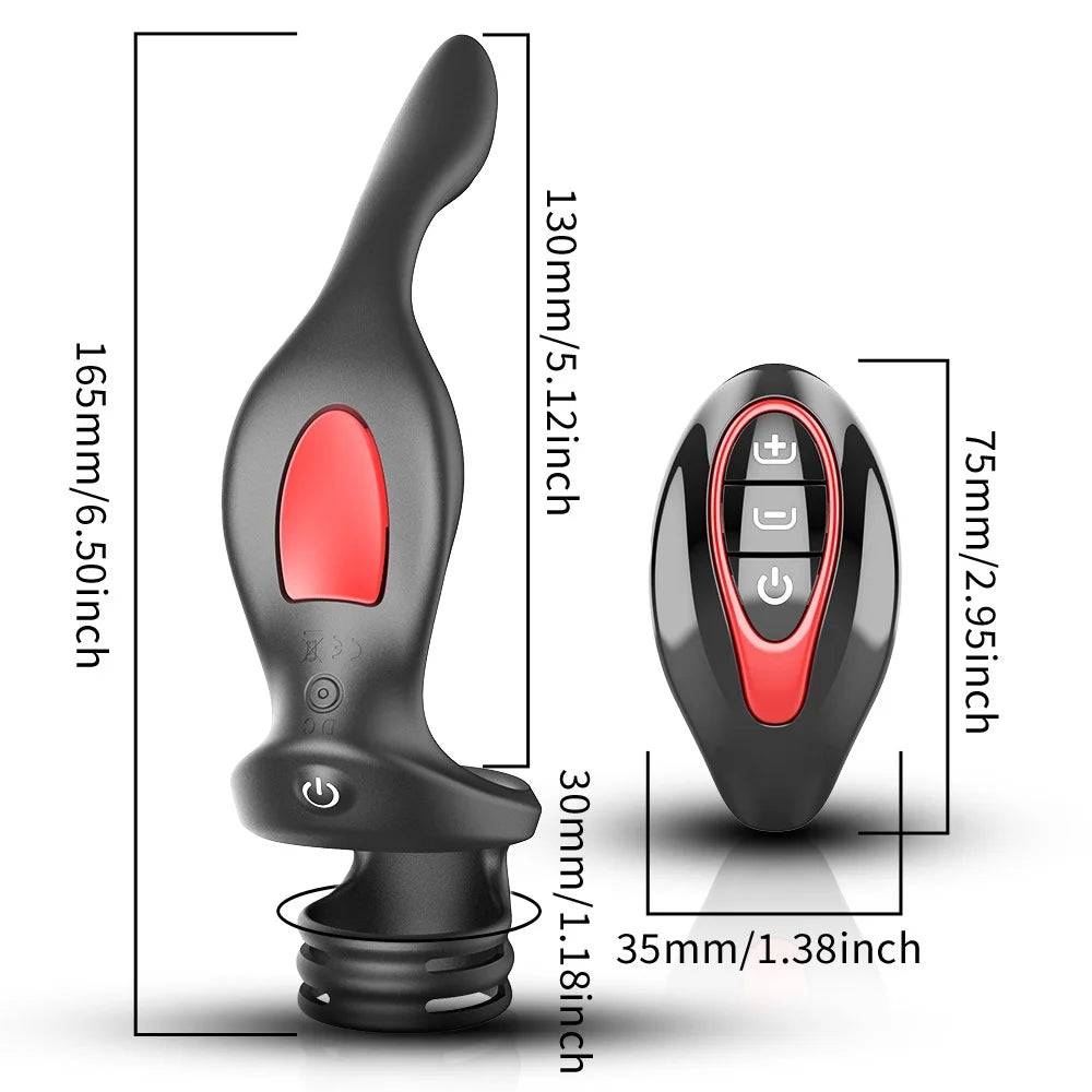 Wireless Remote Control 3-point Stimulation Vibrating Penis Ring