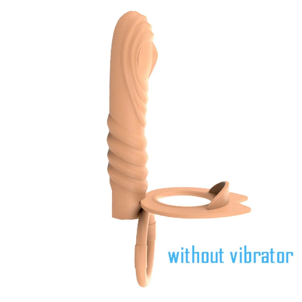 Vibrating Double Cock Rings Vibrator For Couples