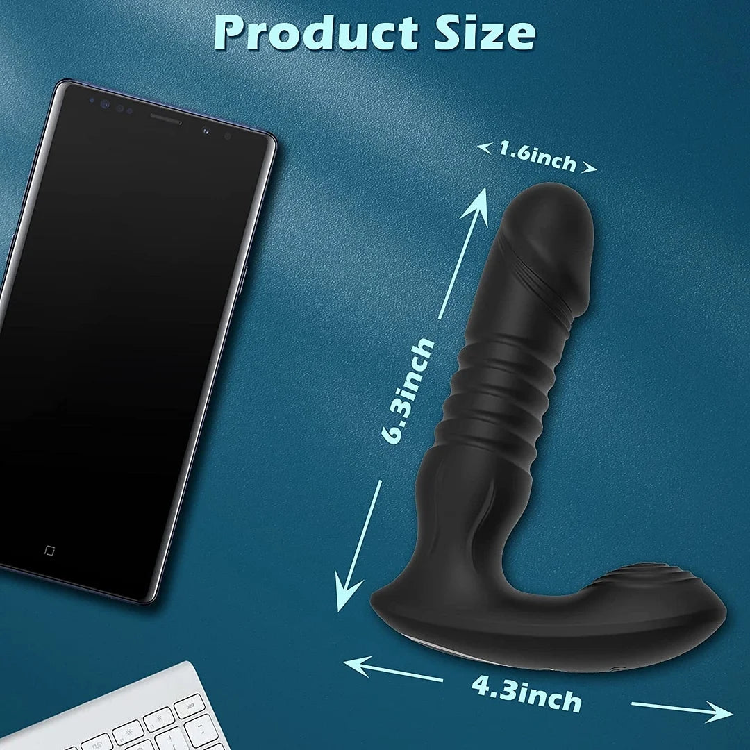 Telescopic Prostate Massager Male Anal Vibrator Butt Plug Stimulator