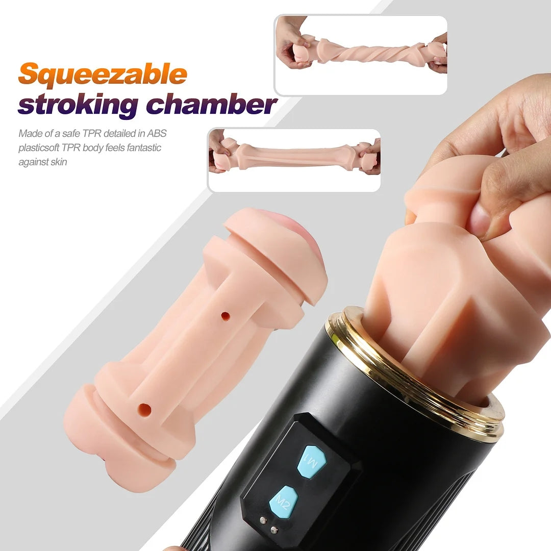 Double Headed Airplane Cup Men's Vibrating Oral Sex Masturbation Device