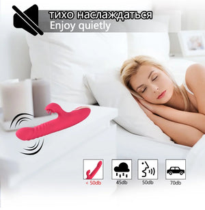 Heating Dildo Vibrator 10 Modes G Spot Vagina Massager