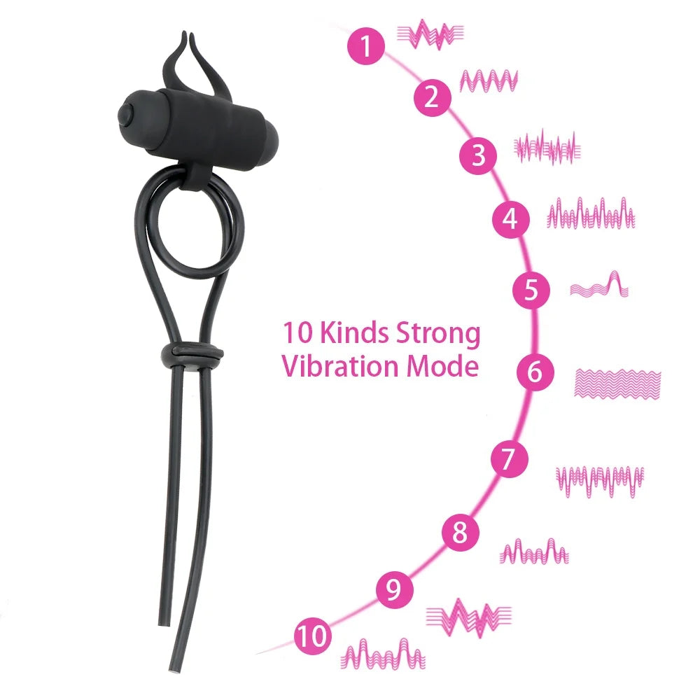 Vibrating Cock Ring Delay Ejaculation Ring Clitoris Stimulator Vibrator Penis Ring