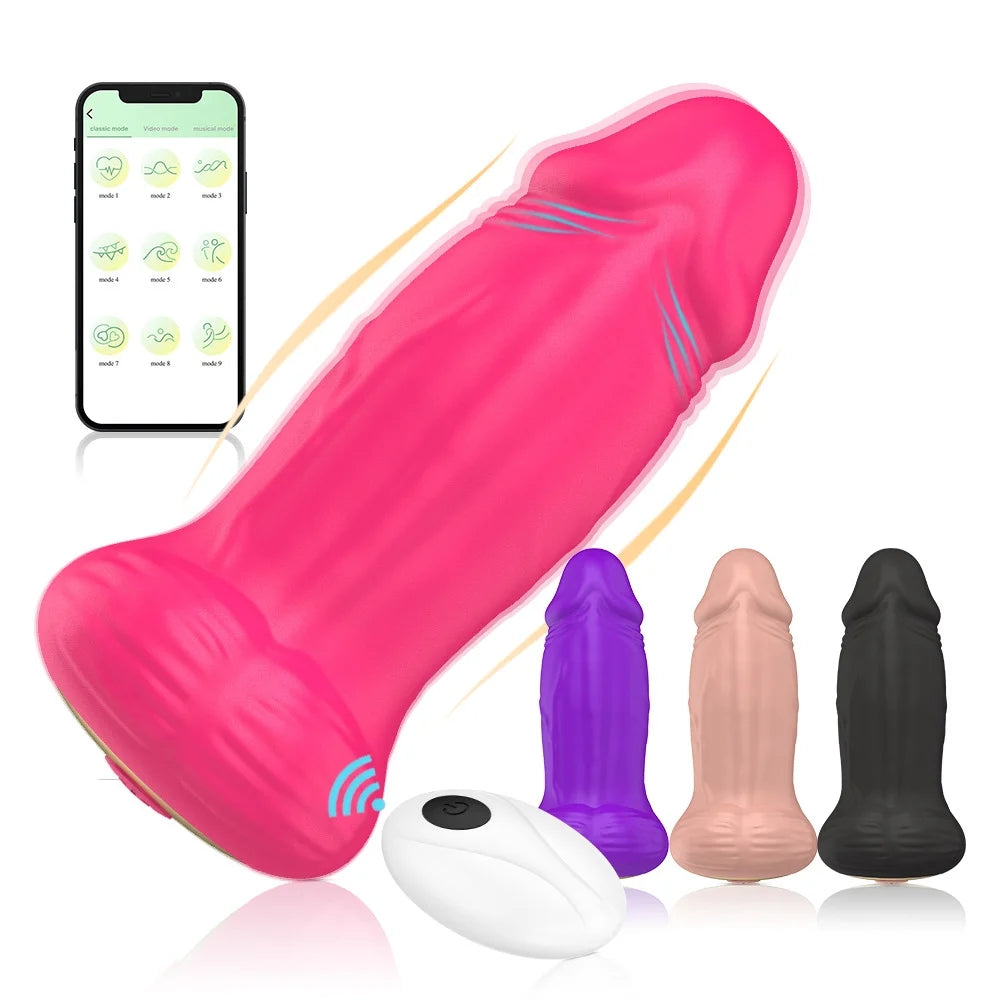 Wireless Remote Control Simulated Vibration Dildo