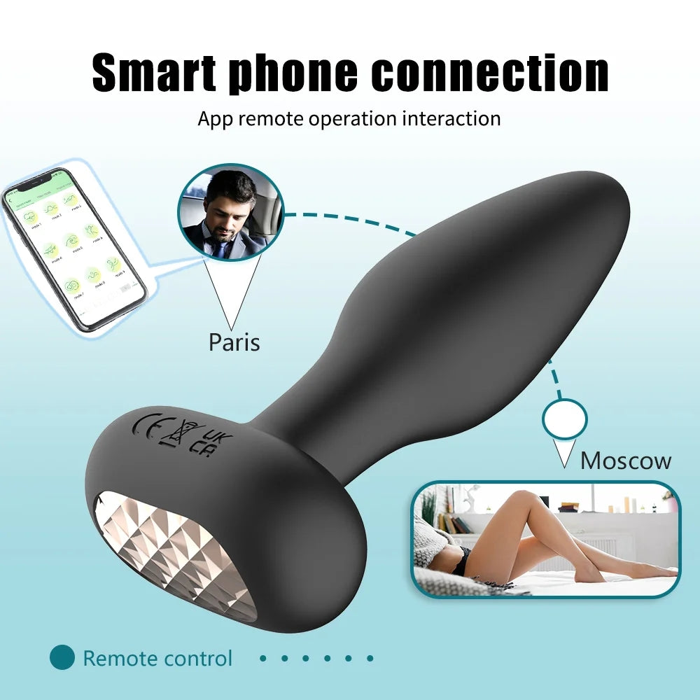 Wireless/app Remote Control 360° Rotating Anal Vibrator