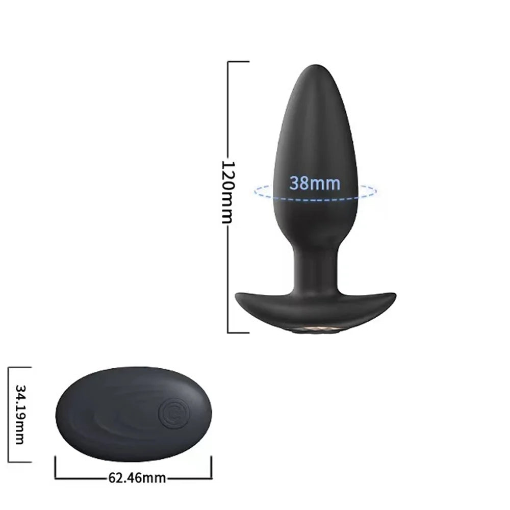 Wireless Remote Control 10 Modes Vibrating Butt Plug