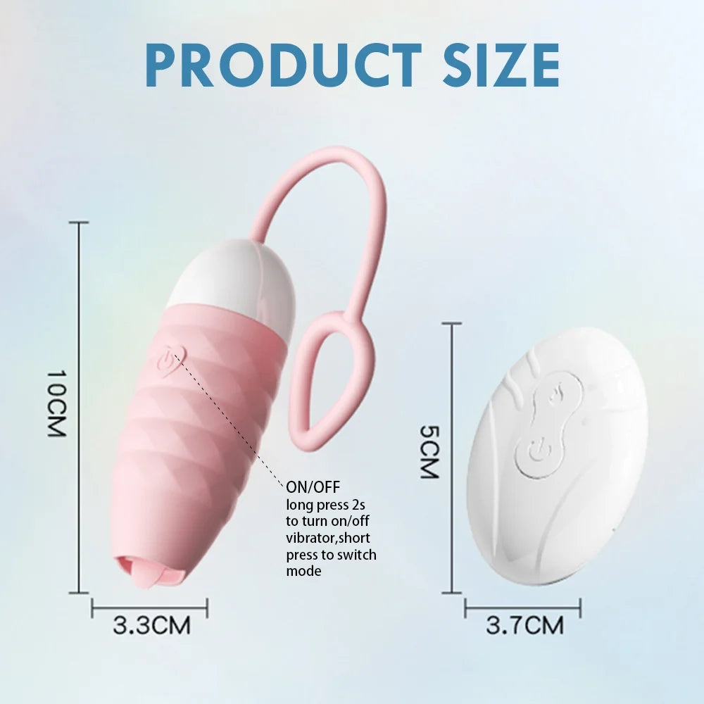 Wireless Remote Control Egg Vibrators G-spot Simulator Tongue Licking Vaginal Ball