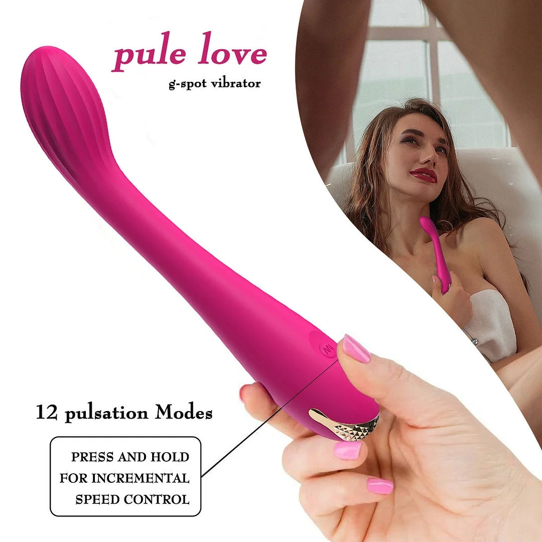 12 Frequency G-spot Masturbation Massage Stick Vibrator