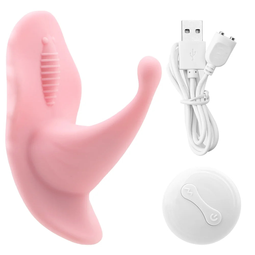 Wireless Remote Control Butterfly Vibrating Panties Dildo Vibrator Clitoral Stimulator