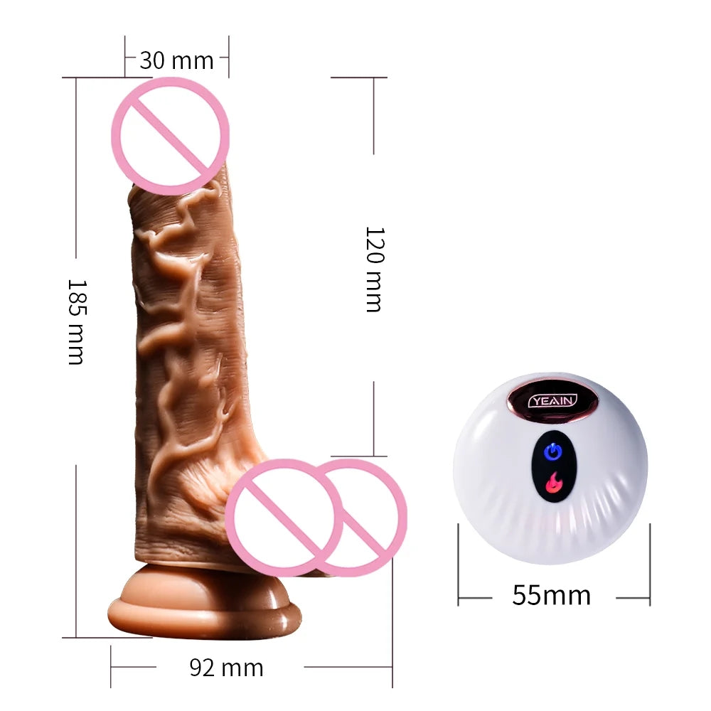 Remote Control Automatic Telescopic Rotation Simulation Silicone Vibrating Dildo