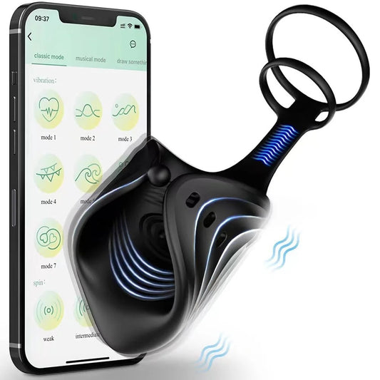 Keven - App Remote Control Penis Trainer With Dual-rings