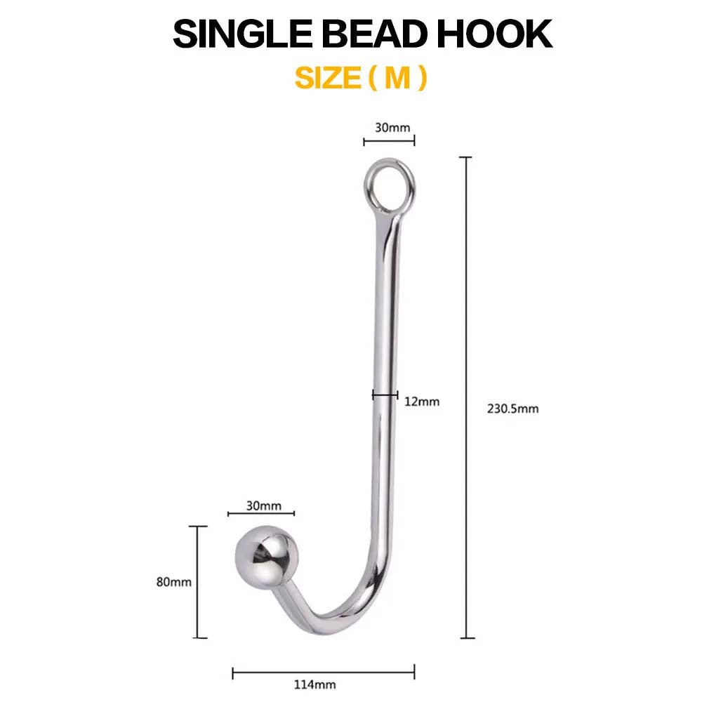 Stainless Steel Anal Hook Prostate Massager Butt Dilator Device