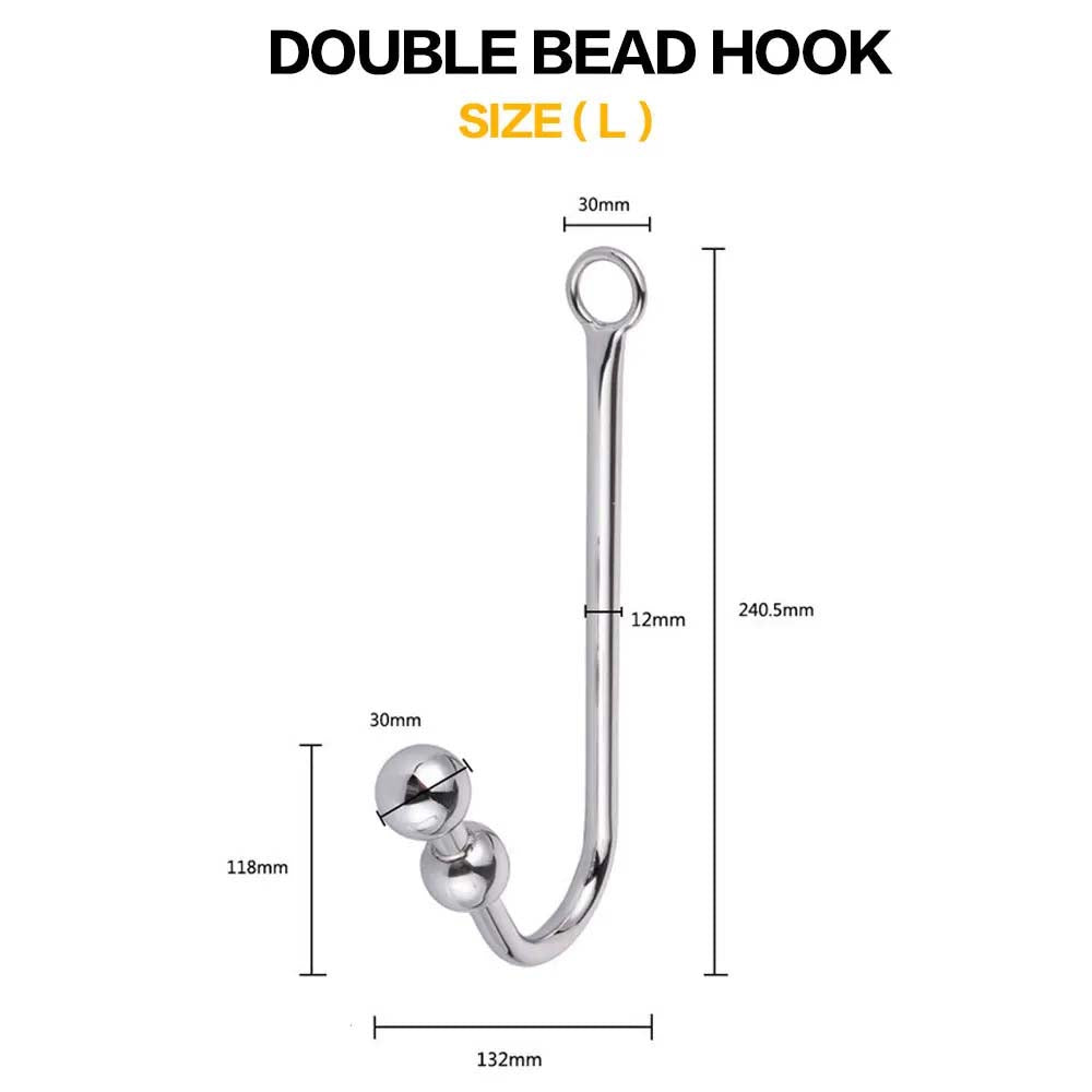 Stainless Steel Anal Hook Prostate Massager Butt Dilator Device