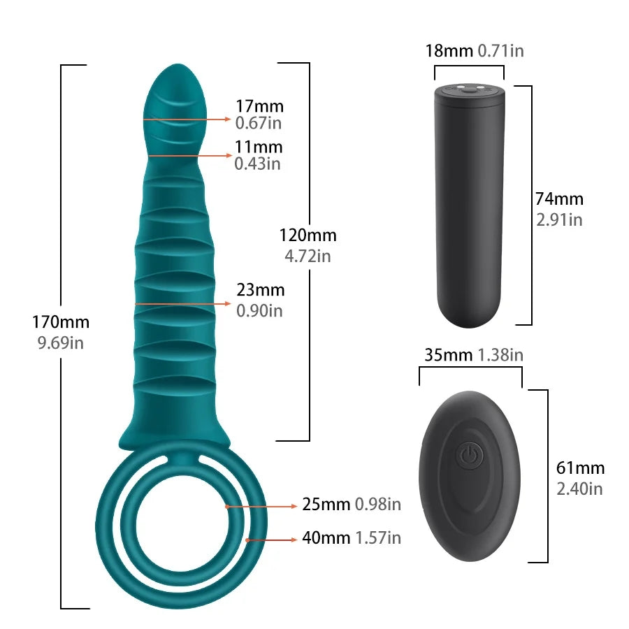 Men's Silicone Vibrating Ring Training Penis Lock Ring