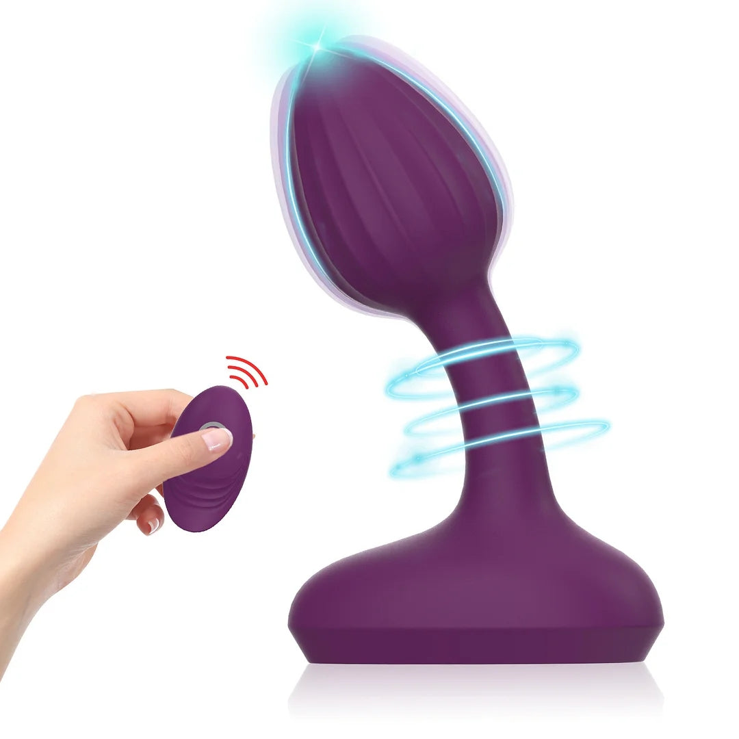 Wireless Remote Control Mushroom Head Vibrating Anal Plug