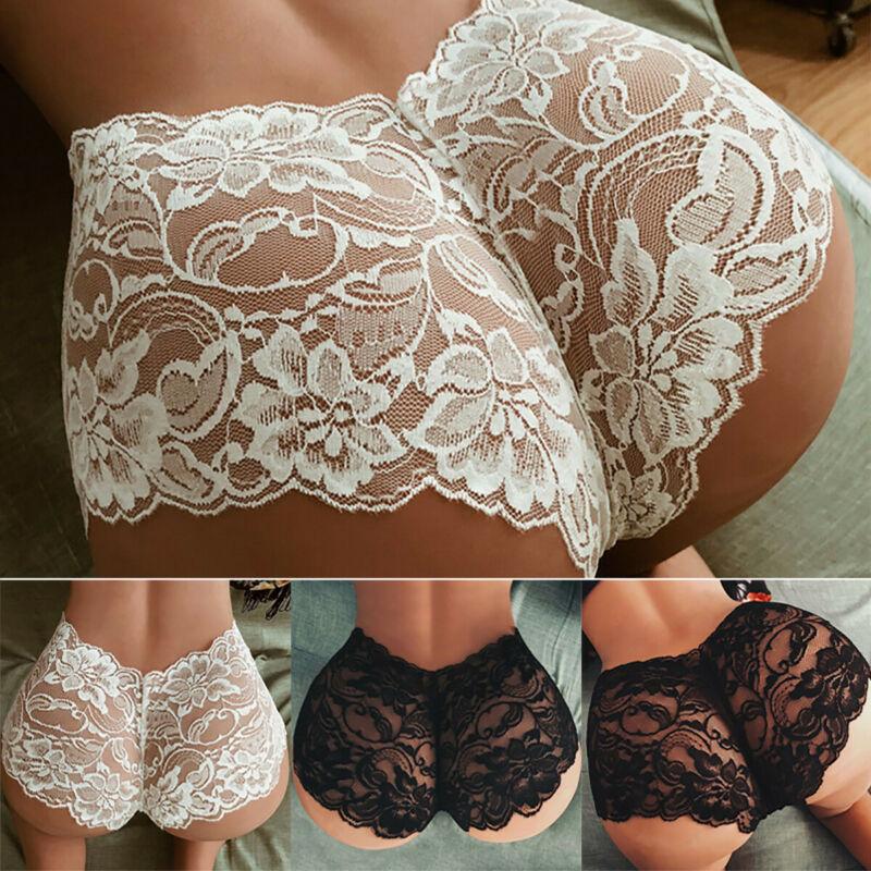 Floral Lace Underwear Women High Waist G-string See Through Seamless Panties Sexy Lingerie Thong