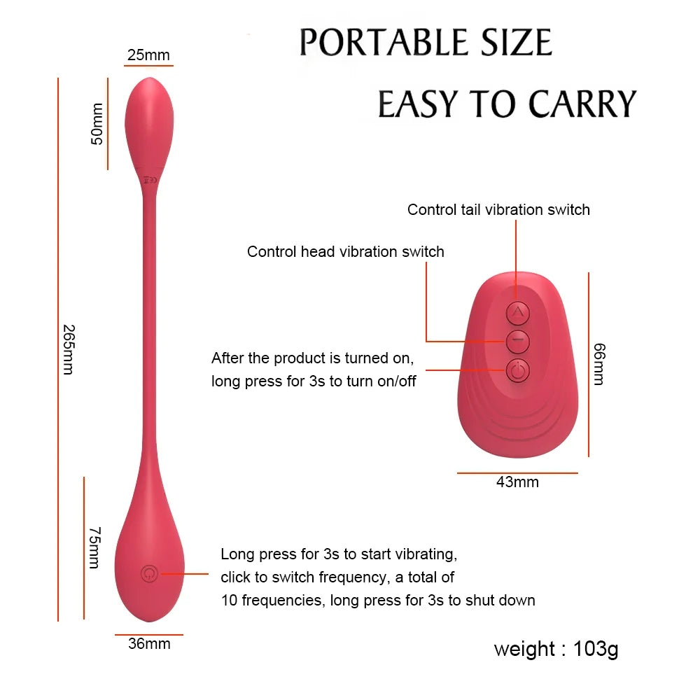 Wireless Remote Double Head Vibrating Egg