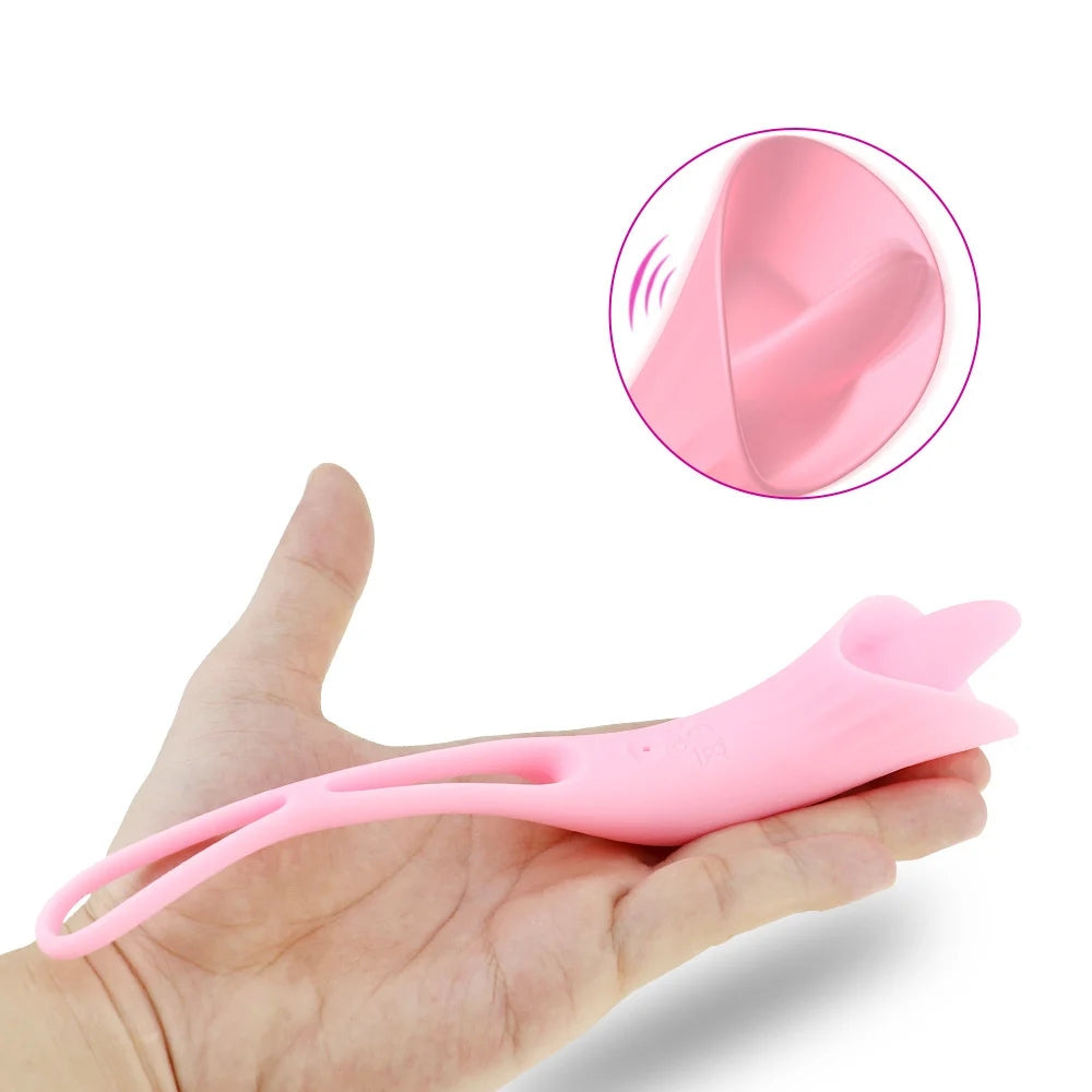 Ballerina Vibrator Tongue Licking Penis Ring Vibrator for Couples