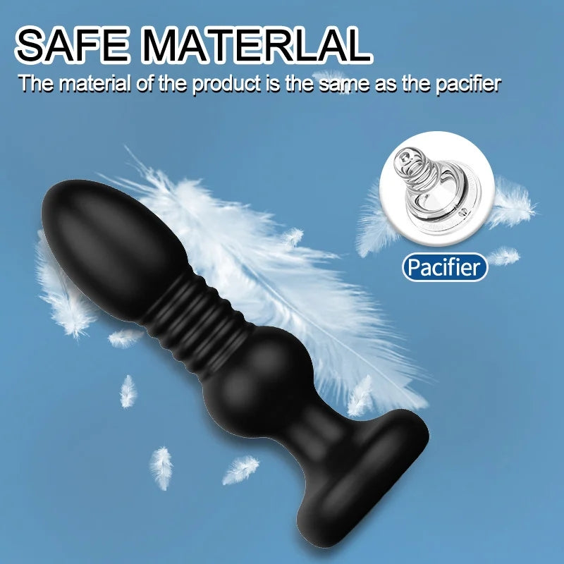 Telescopic Anal Vibrator Wireless Remote Control Prostate Stimulator Massager Butt Plug Dildo