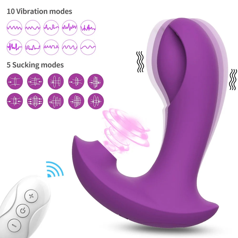 Remote Control Sucking Wearable G-spot Vibrator