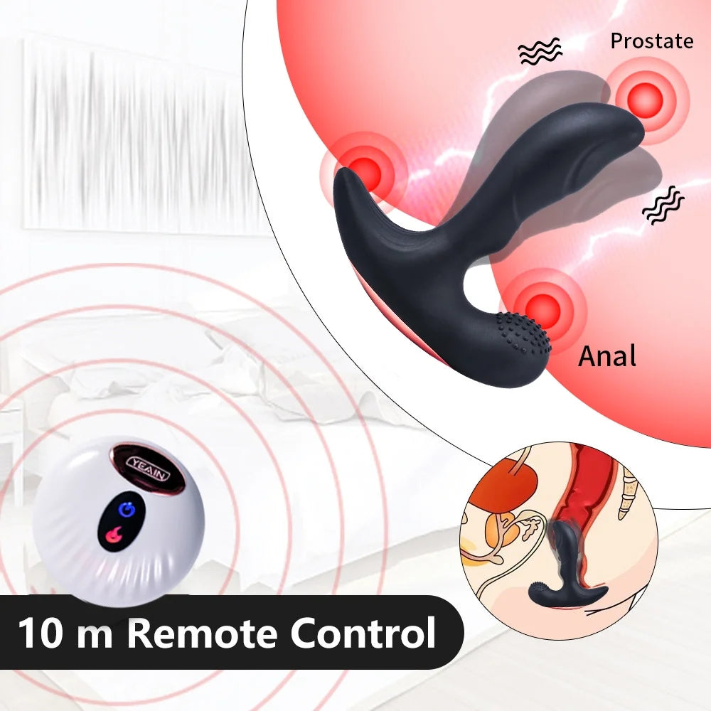 Adam - Wireless Remote Control Heating Double-vibration Prostate Massager