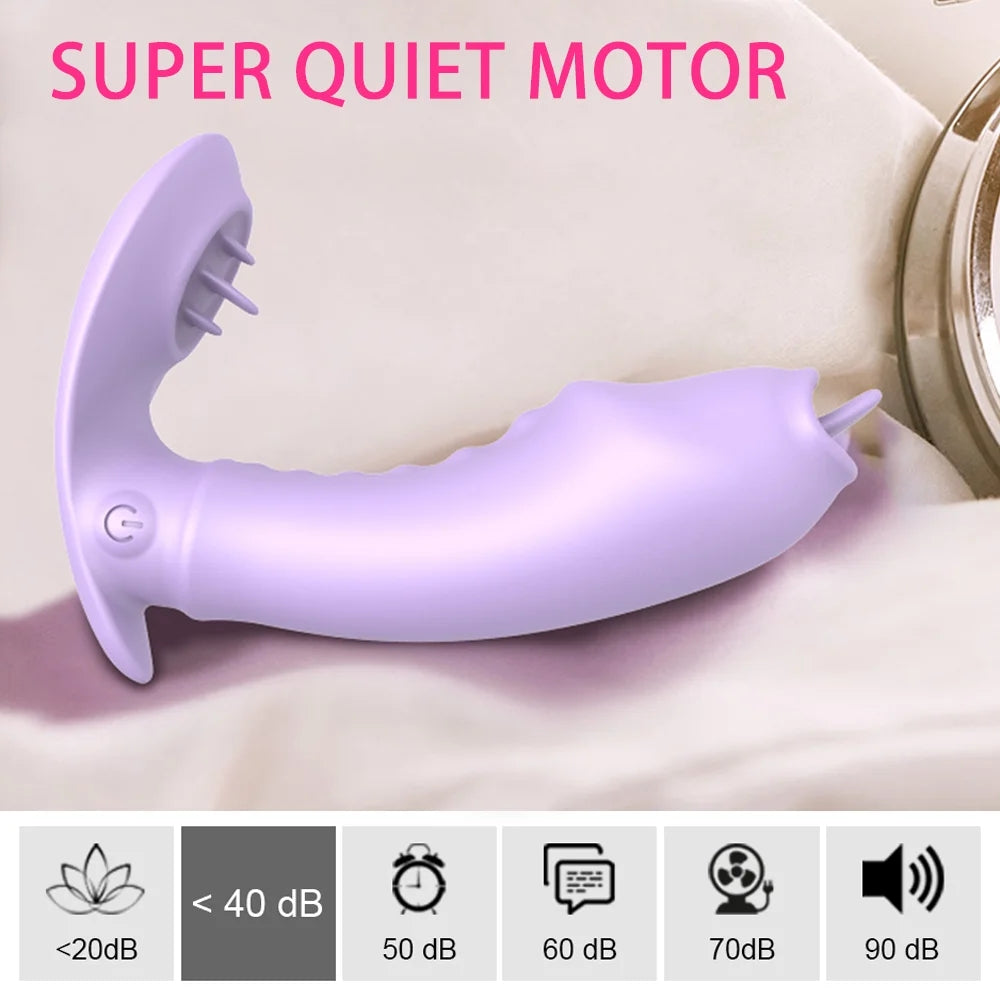 Remote Control Wearable Tongue Licking Panties Vibrator