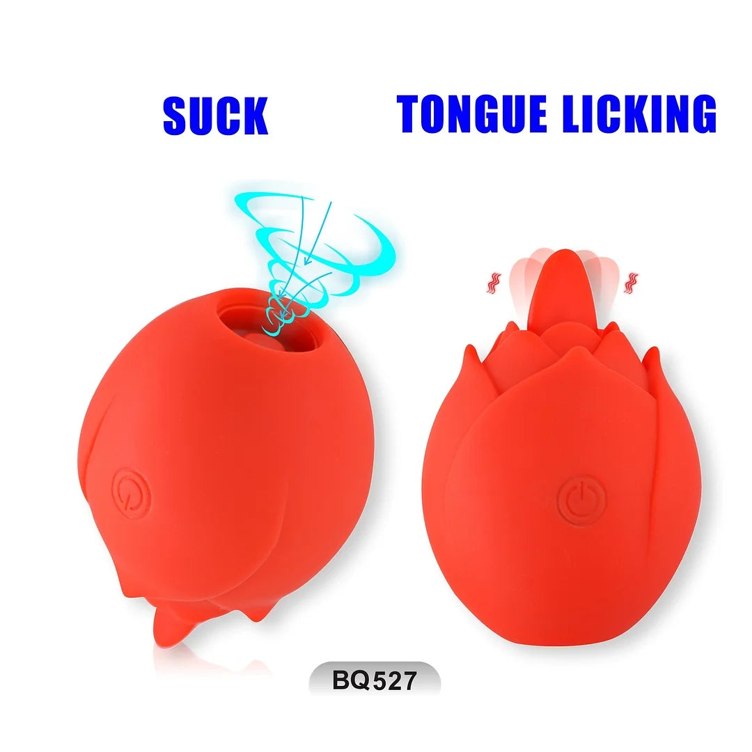 Rose With Tongue Wireless Remote Control Vibrator