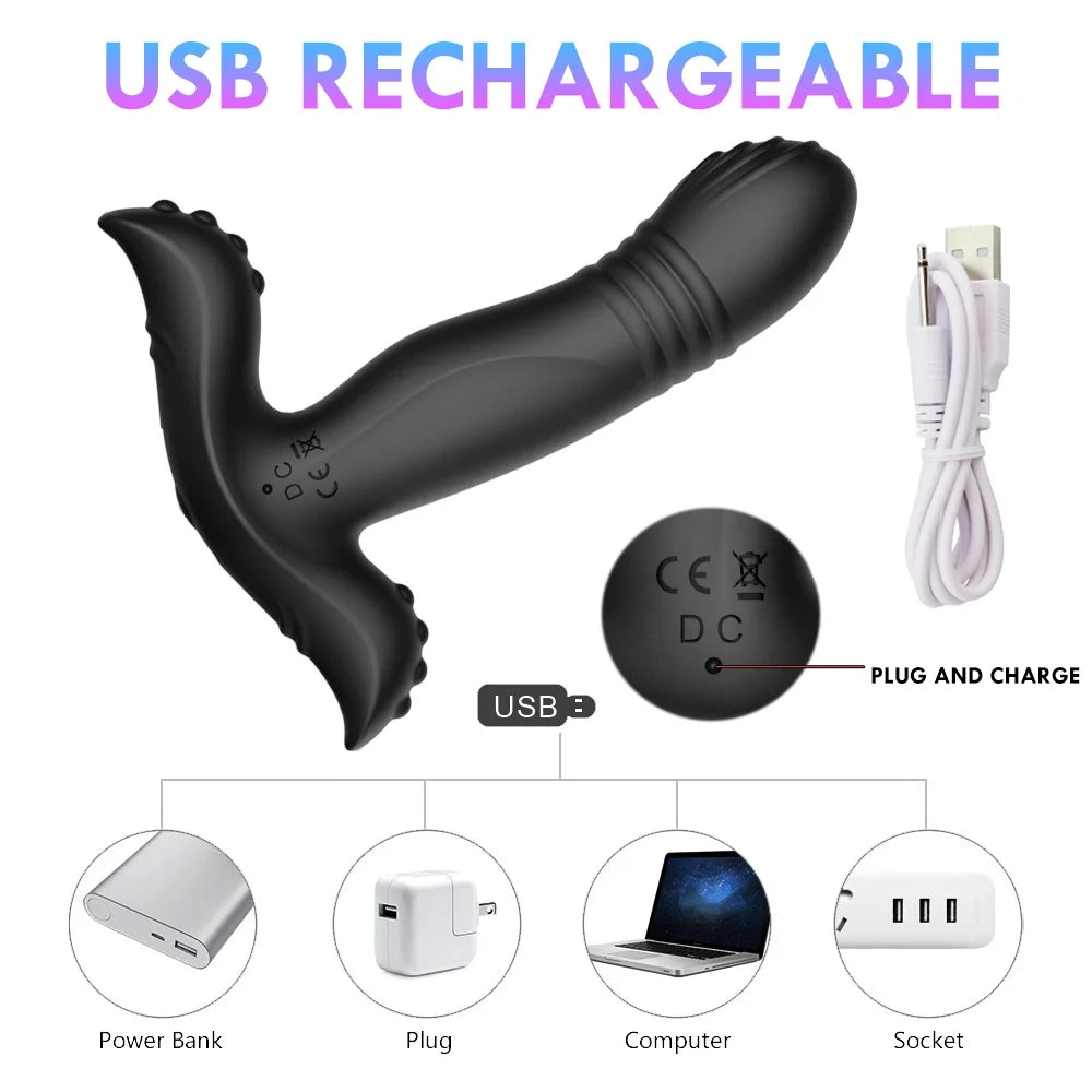 Edward - Wireless Remote Control Telescopic Vibrating Prostate Massager