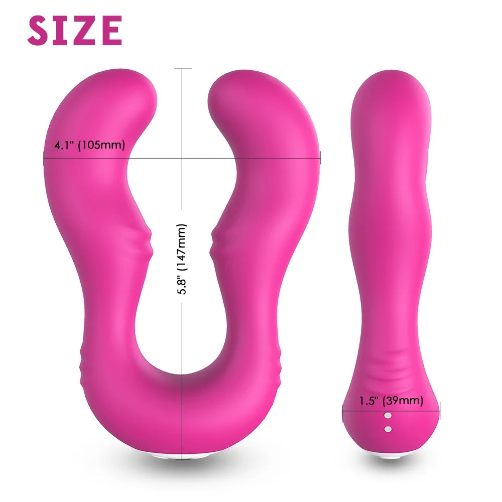 Double Head Vibrator Couple Resonator With Remote Control