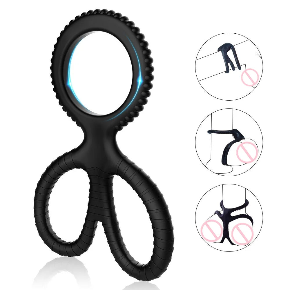 Cock Ring Silicone Penis Rings Male Reusable Delay Ejaculation Ring