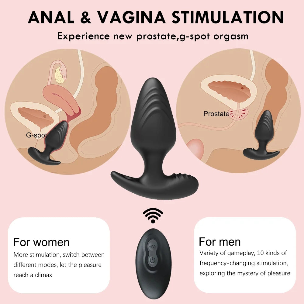 Anal Vibrators Wireless Remote Control Dildo Butt Plug For Adults