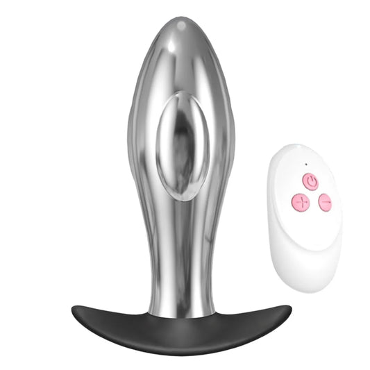 10 Frequency Anus Dildo Vibrator Metal Vibrating Butt Plug Anal Plug