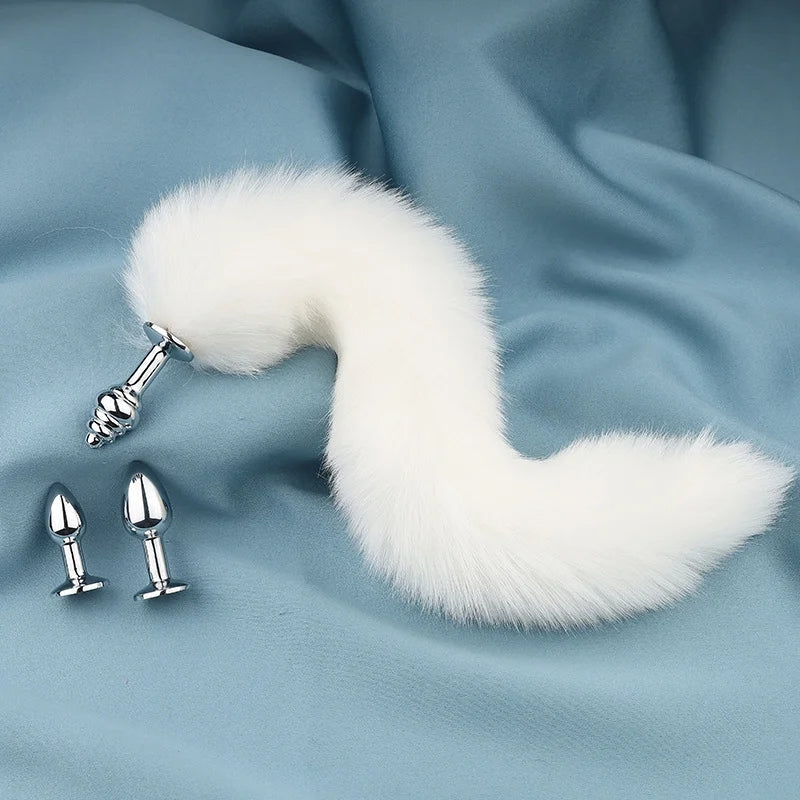 Fox Tail Detachable Metal Anal Plug Backyard