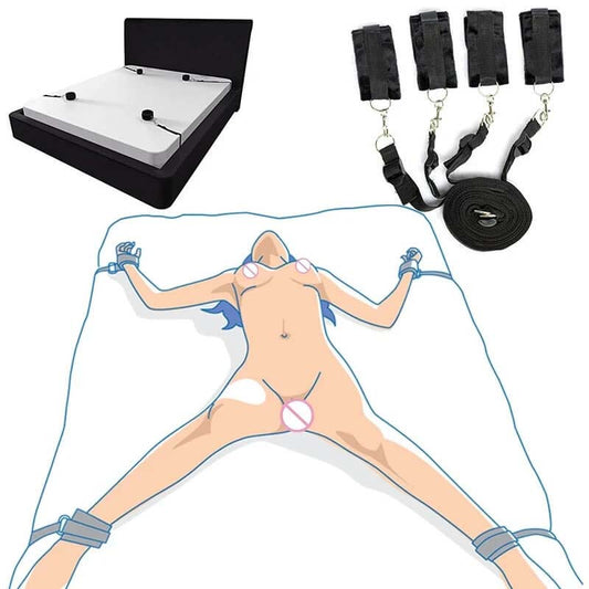 Bdsm Binding Set SM Bed Restraint Wrist And Ankle Cuff