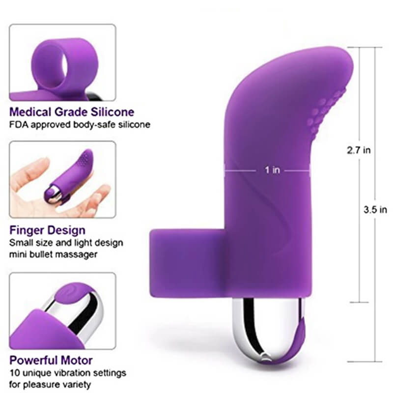 10 Speeds Finger Vibrator Clitoris Stimulation Silicone Toy Massage Vibrating Adult Sex Product-ZhenDuo Sex Shop-ZhenDuo Sex Shop