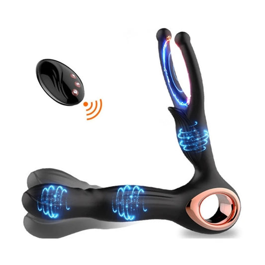 Lesparty Wireless Control Rotating Anal Vibrator for Men Prostate Stimulation