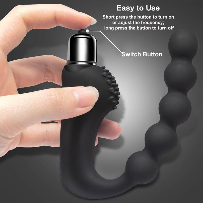 Silicone Granular Prostate Vibrator Massager Anal Plug Waterproof 10 Speed Stimulation-ZhenDuo Sex Shop-ZhenDuo Sex Shop