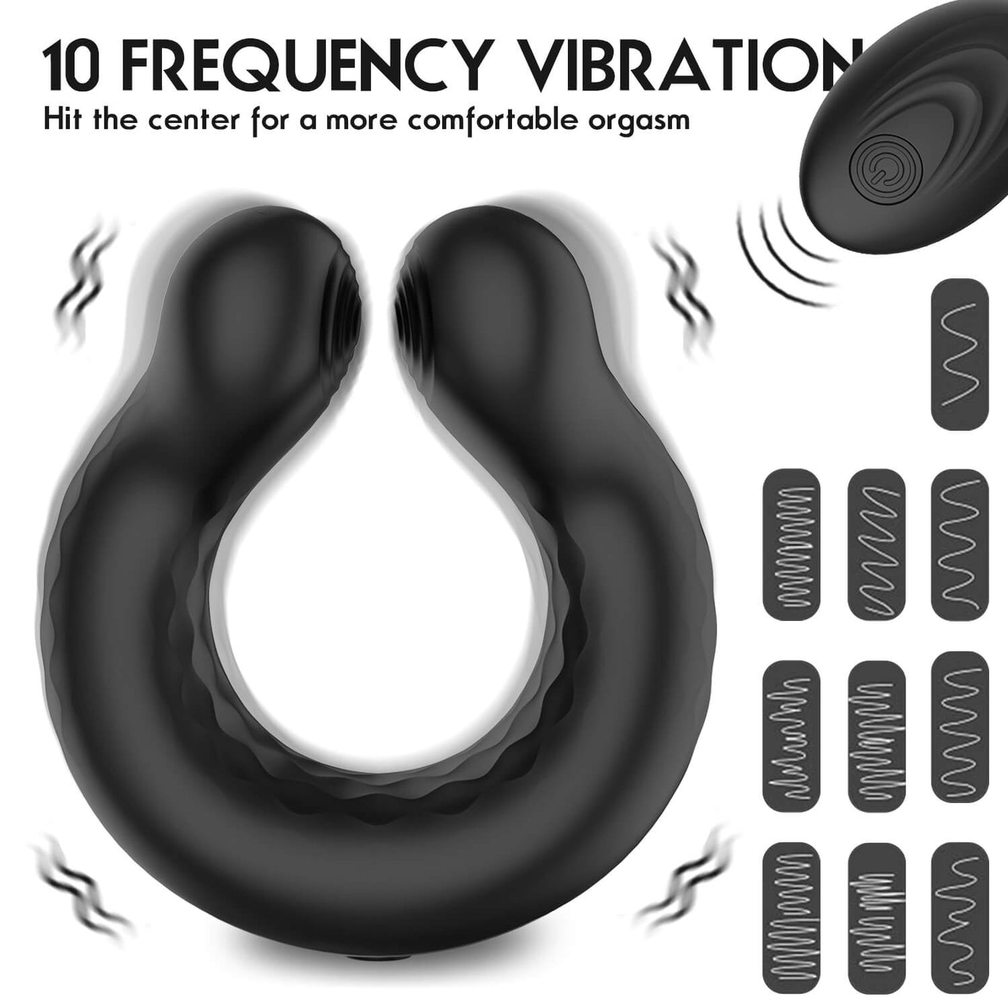 Men's Delay Exercise Device Remote Control C-Ring Nipple Vibrator Massager-ZhenDuo Sex Shop-ZhenDuo Sex Shop