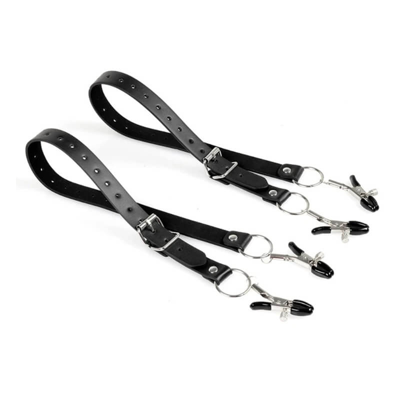 Spread Labia Spreader Straps Clitoral Nipple Clamp 2pcs