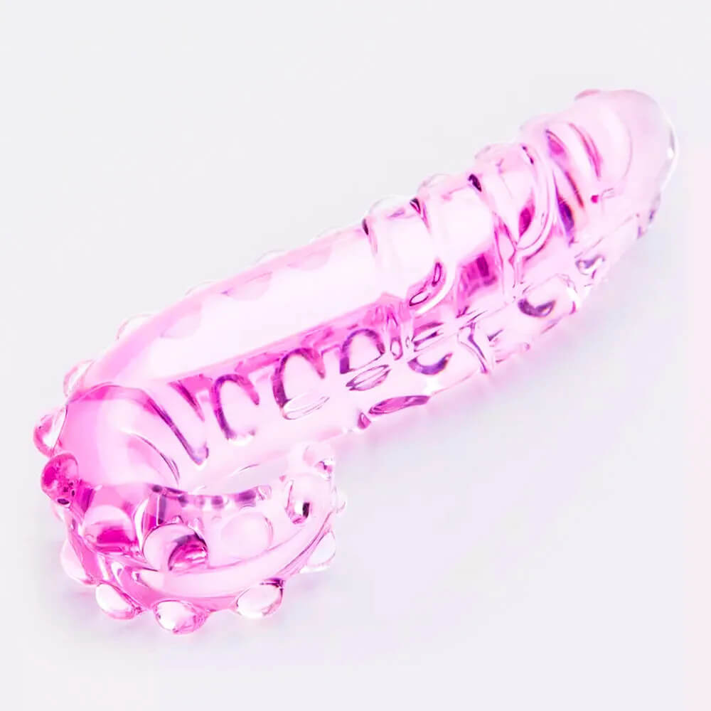 Tentacle Textured Sensual Curved Glass Dildo G spot Thrilling Erotic Stimulation