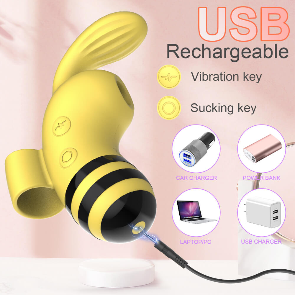 Powerful Vagina Sucking Bee Vibrator Clitoris Vacuum Stimulator Female Suction Vibrating Massager-ZhenDuo Sex Shop-ZhenDuo Sex Shop