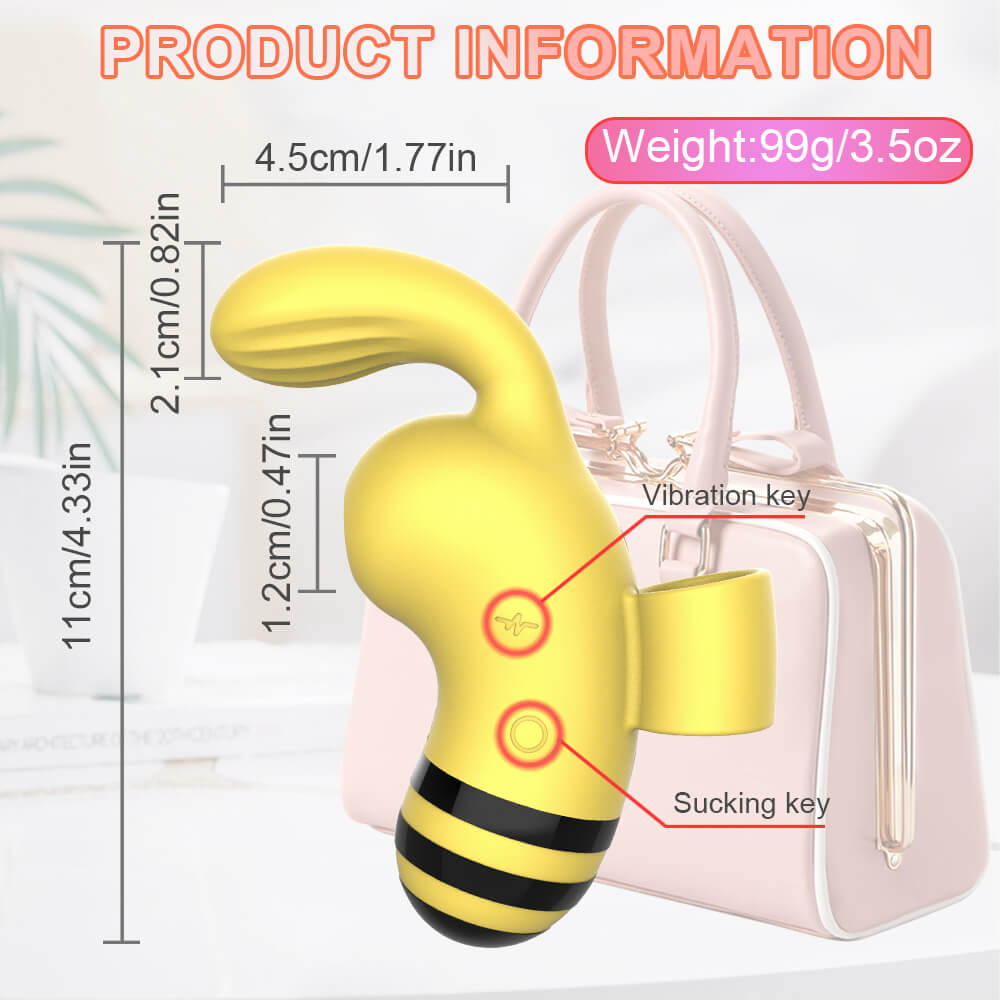 Powerful Vagina Sucking Bee Vibrator Clitoris Vacuum Stimulator Female Suction Vibrating Massager-ZhenDuo Sex Shop-ZhenDuo Sex Shop