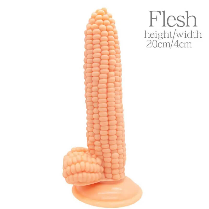 Silicone Corn Cob Dildo 6 Inch with Suction Cup Multiple Colors