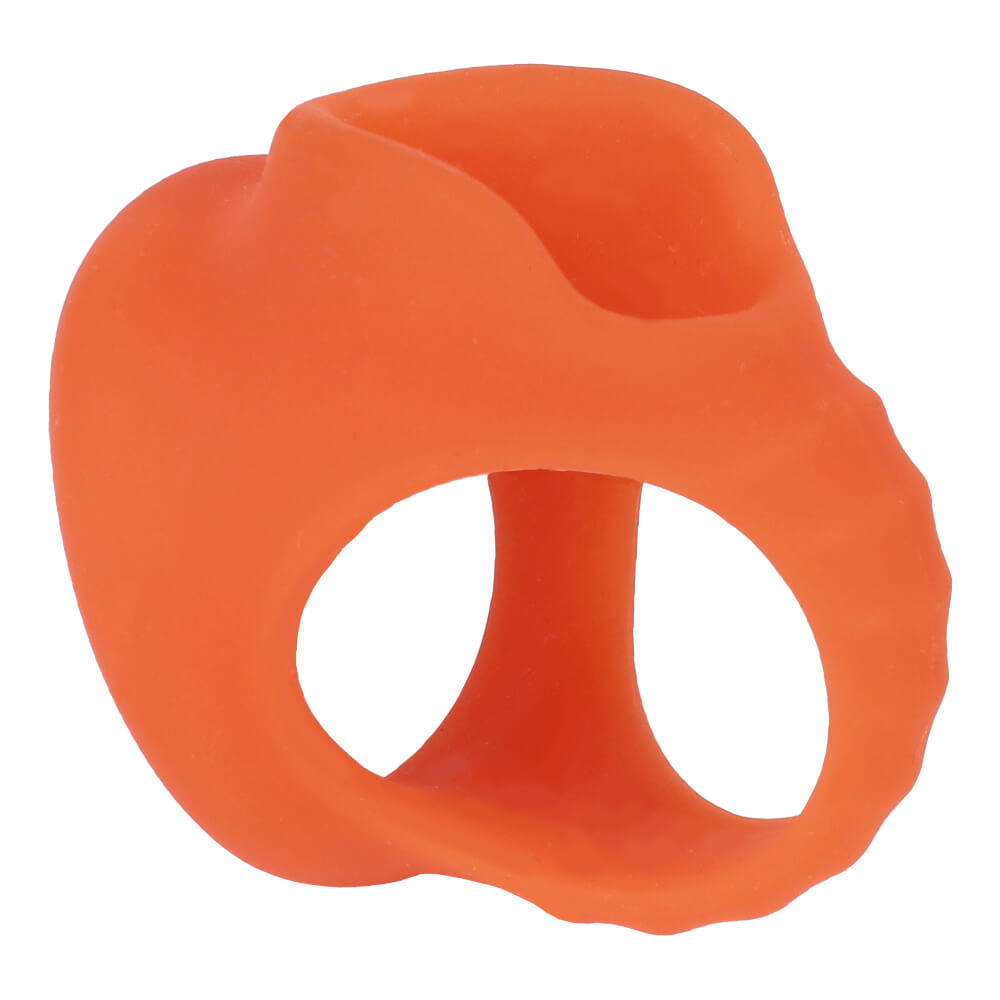 4 Hole Penis Ring Cock Lock Cage Delay Ejaculation Bondage Ball Stretcher Silicone-ZhenDuo Sex Shop-orange-ZhenDuo Sex Shop