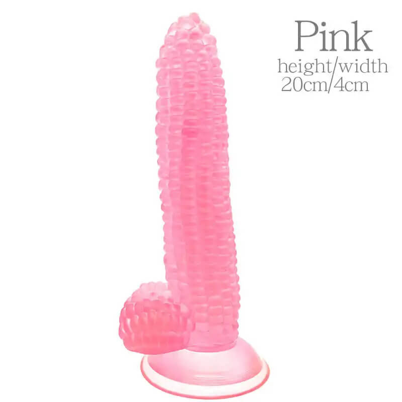 Silicone Corn Cob Dildo 6 Inch with Suction Cup Multiple Colors