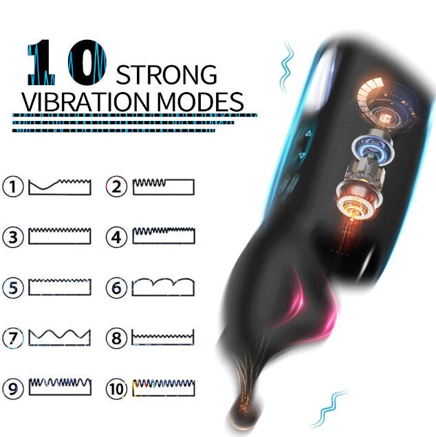 10 Vibrating Male Masturbator Penis Stimulator Dual Motor-masturbator-ZhenDuo Sex Shop-ZhenDuo Sex Shop