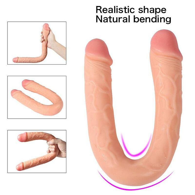 18'' Big Silicone Realistic Double Ended Dildo-ZhenDuo Sex Shop